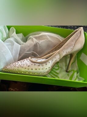 Sam Edelman Hazel Pink Mesh Pointed Toe Pump